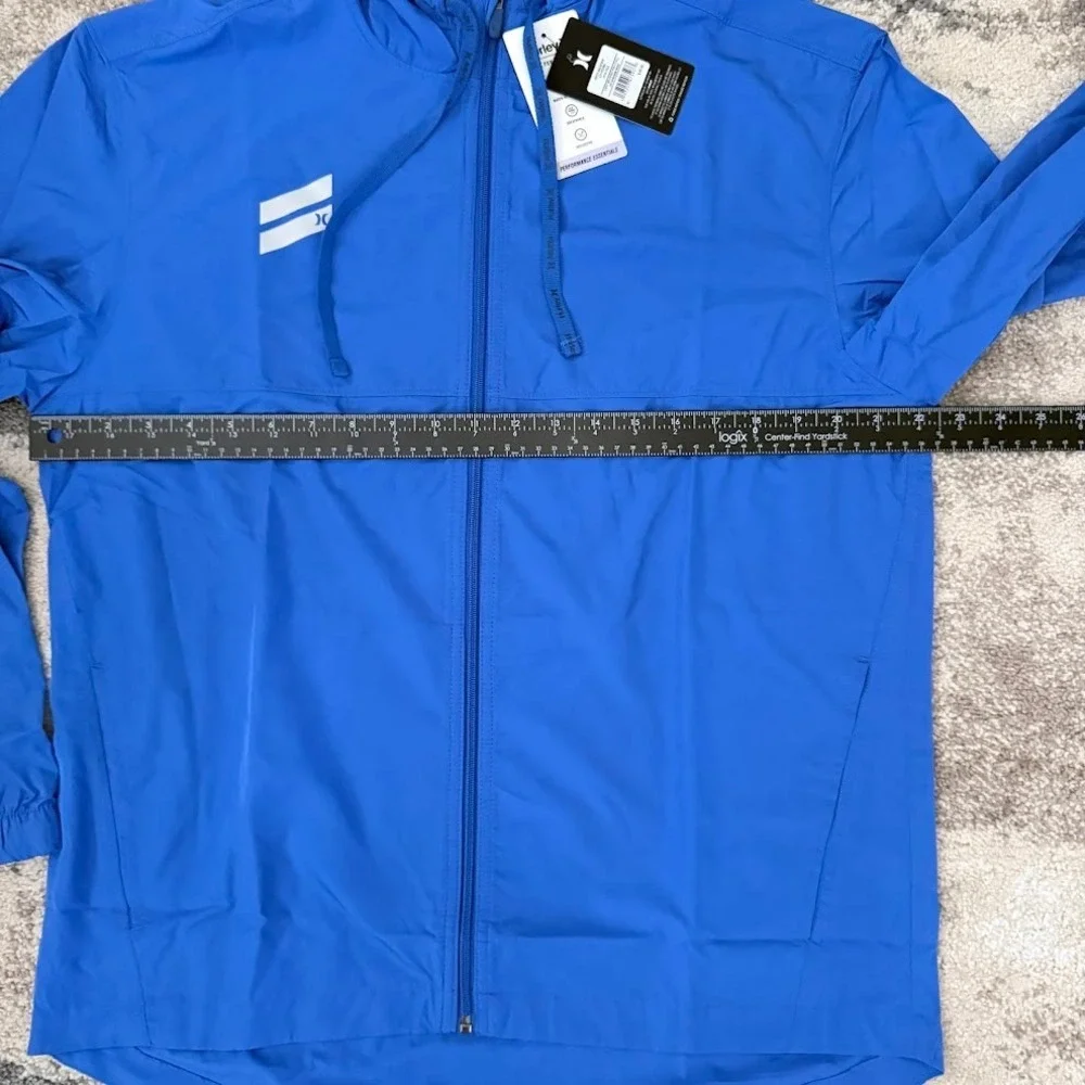 Hurley Mens Exist Brushed Poly‎ Full Zip Size M Windbreaker Blue HSP21VMJ-01939